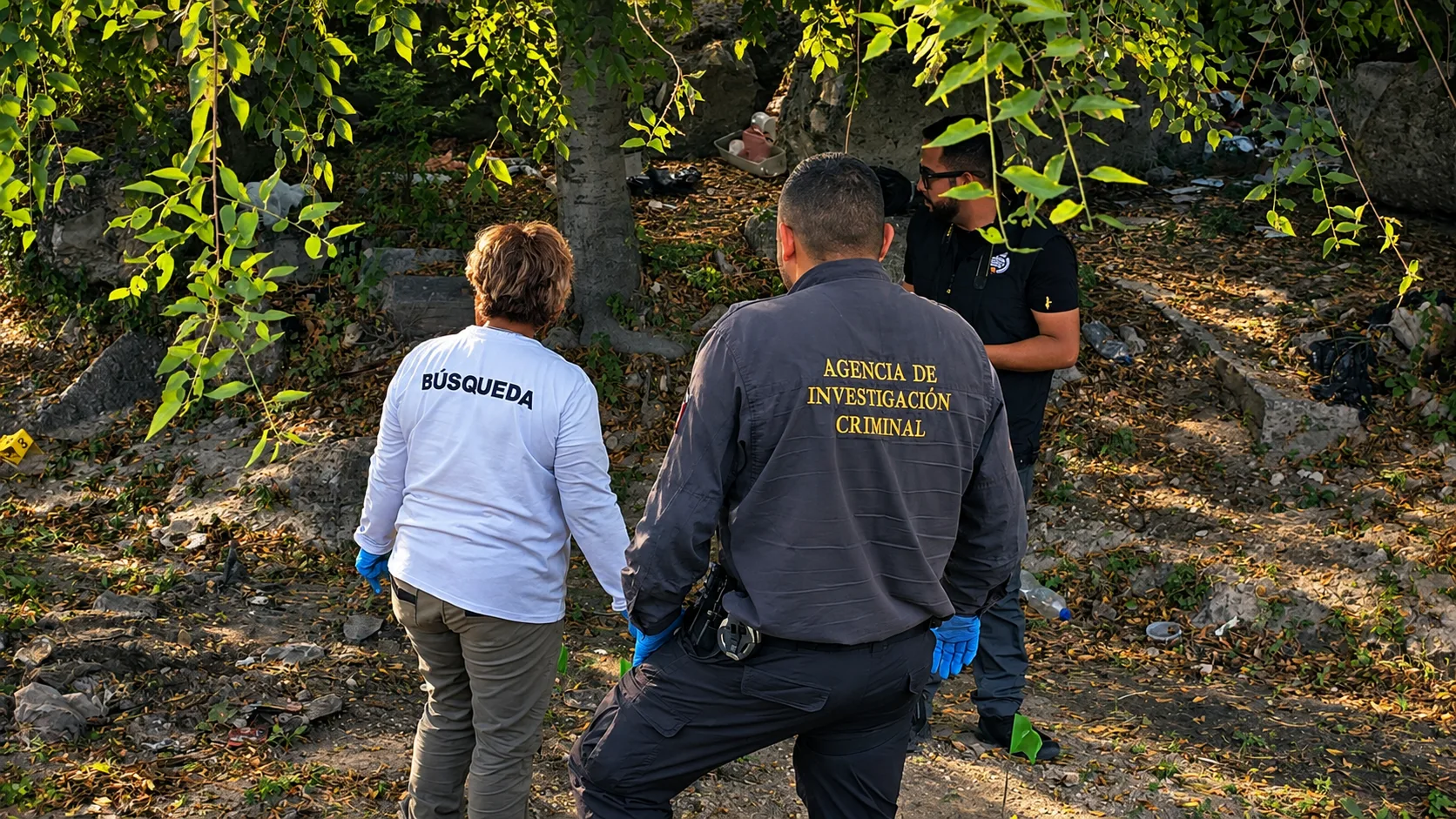Elementos de la FGE, Comisión de Búsqueda y del Colectivo FAMUN, realizaron las diligencias en el área.